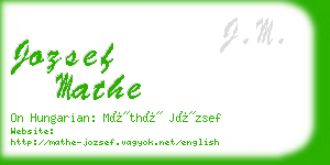 jozsef mathe business card
